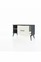 Commode Arges à une étagère et un tiroir Anthracite-Pin/Gris pierre