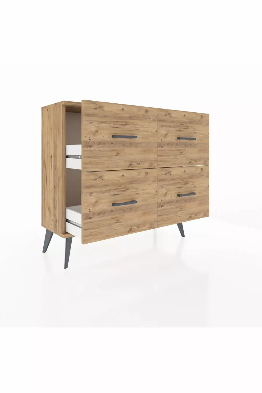 Commode Arges à 4 tiroirs en pin-pin