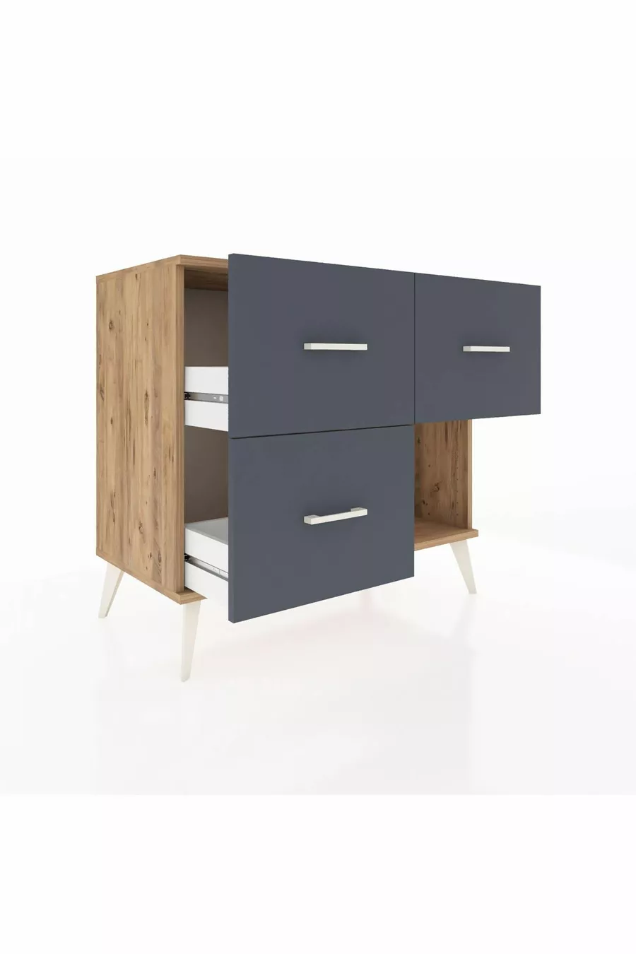 Commode Hyperion 3 tiroirs Pin-Pin/Anthracite