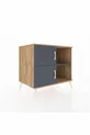 Commode Kronos 2 étagères 2 portes Pin-Anthracite