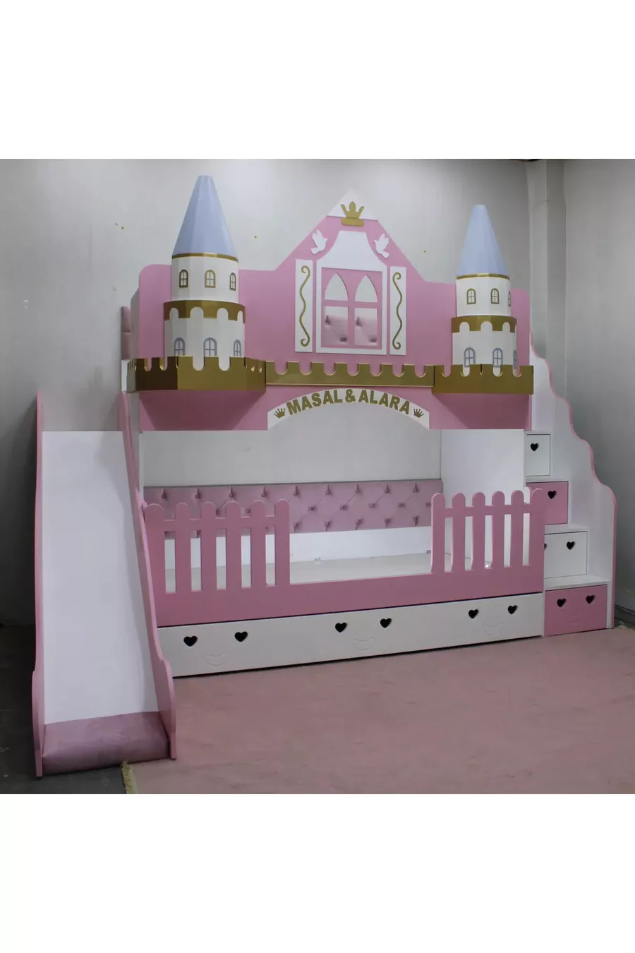 LIT SUPERPOSÉ AVEC LIT POUR ENFANT ET TOBOGGAN