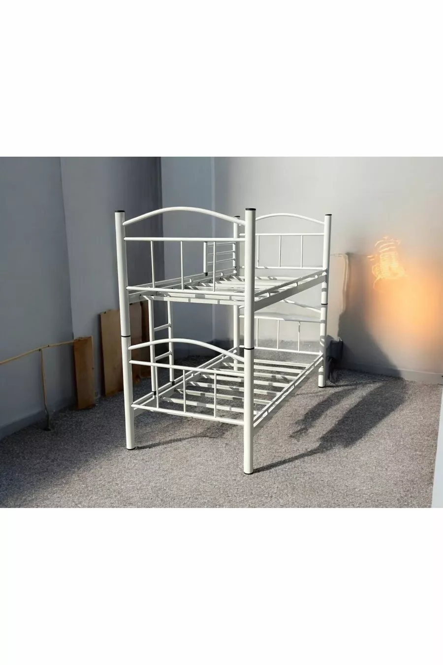 Lit superposé en fer Metal Blanc