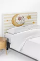 Housse de tête de lit pour chambre d'enfant avec motif lapin et croissant-étoile