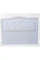Titre DK Double cm Modèle Onde Cuir Synthétique Tissu Blanc Capitonné Fait Main