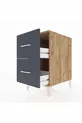 Chevet Kronos 2 tiroirs Pin-Anthracite
