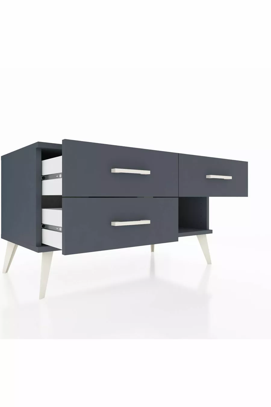 Commode Hyperion 3 tiroirs Anthracite-Anthracite