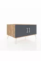 Commode Kronos 2 étagères 2 portes Pin-Anthracite