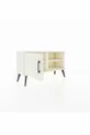 Commode Arges à 2 étagères et 1 porte, couleur Pierre de Lune