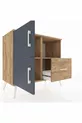 Commode Hyperion 2 étagères 1 tiroir 2 portes Pins-Anthracite/Pins