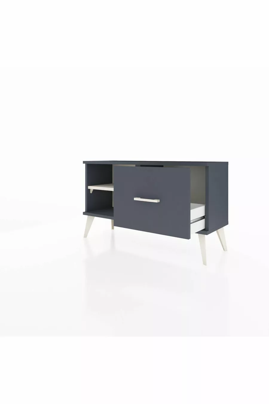 Commode Arges à une étagère et un tiroir Anthracite-Pierre de lune/Anthracite