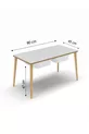 Ensemble de table pour enfants en bois avec pouf et fauteuil