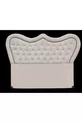 Tête de lit Alc Zümra Lit double en duvet de poulain crème capitonné