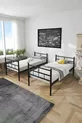 Koza Ranza Lits Superposés Métal Noir Compatibles avec Matelas, Amovible