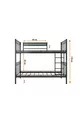 Lit superposé Motif Lit superposé en métal noir compatible avec matelas