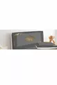 Housse de tête de lit rectangulaire à rayures avec motif floral décoratif au centre