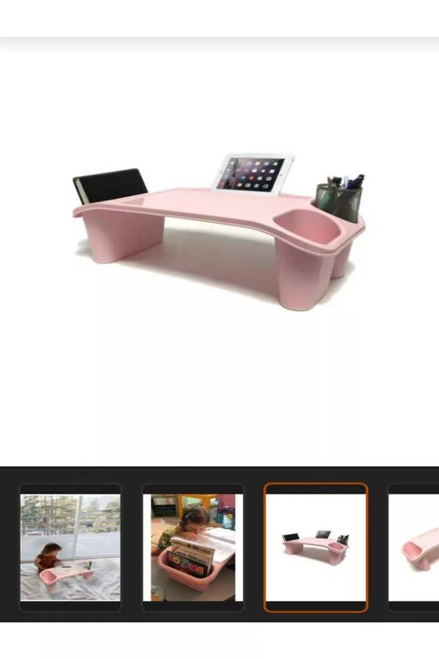 TABLE DE LOISIRS POUR ENFANTS, TABLE DE JEUX, LUNETTES POUR TABLETTE. ROSE