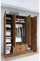 Armoire Atlas 4 portes 2 tiroirs