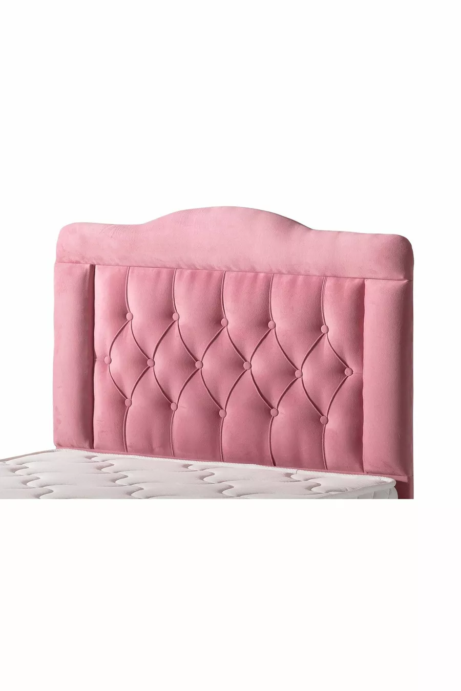 Tête de lit double Vogue Luxe en tissu rose cm