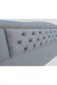 Tête de lit DK Double en tissu gris anthracite matelassé en plumes de poulain