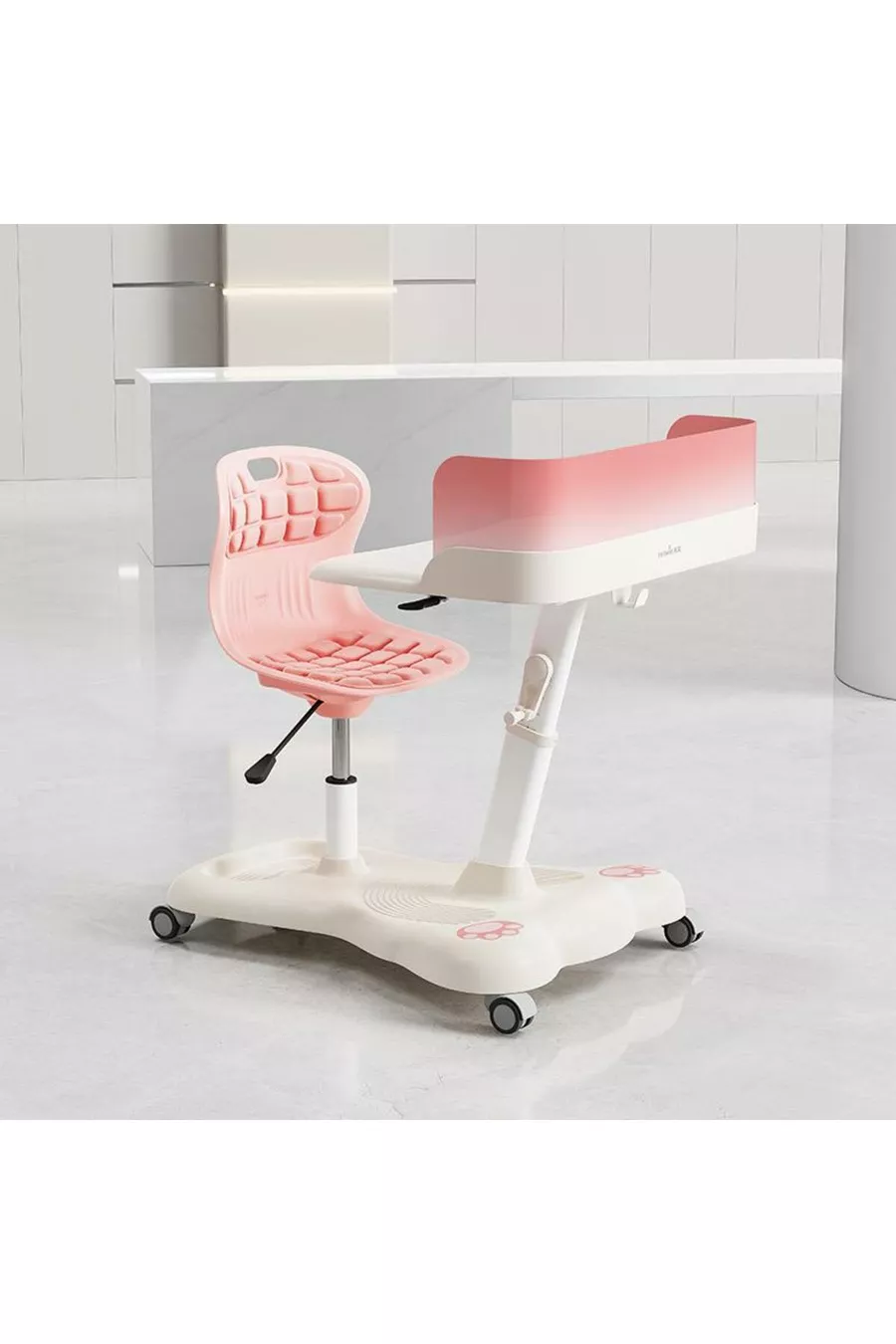 Bureau de travail mobile Plus rose