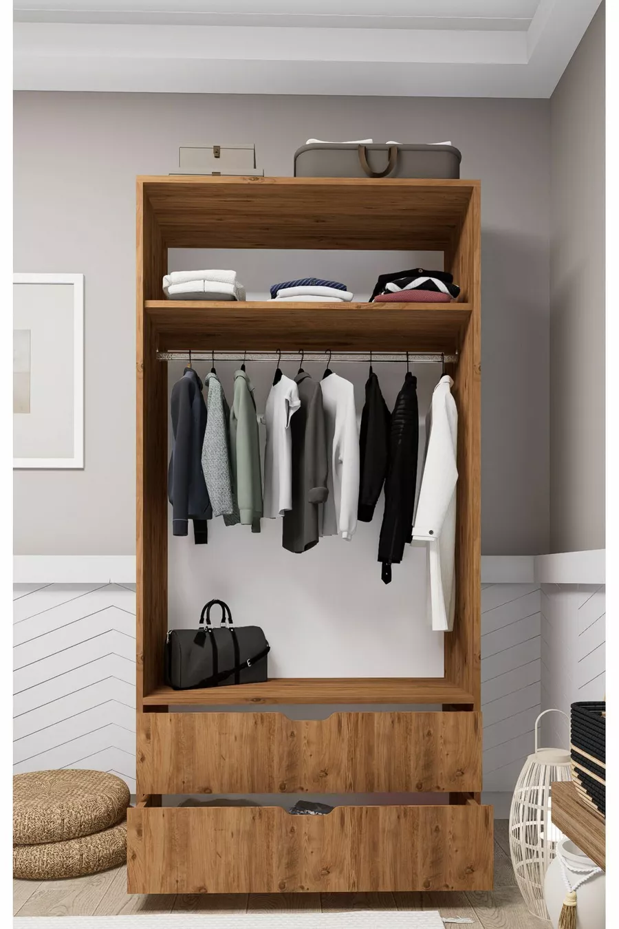 Armoire multifonction Atlas à 2 portes et 2 tiroirs