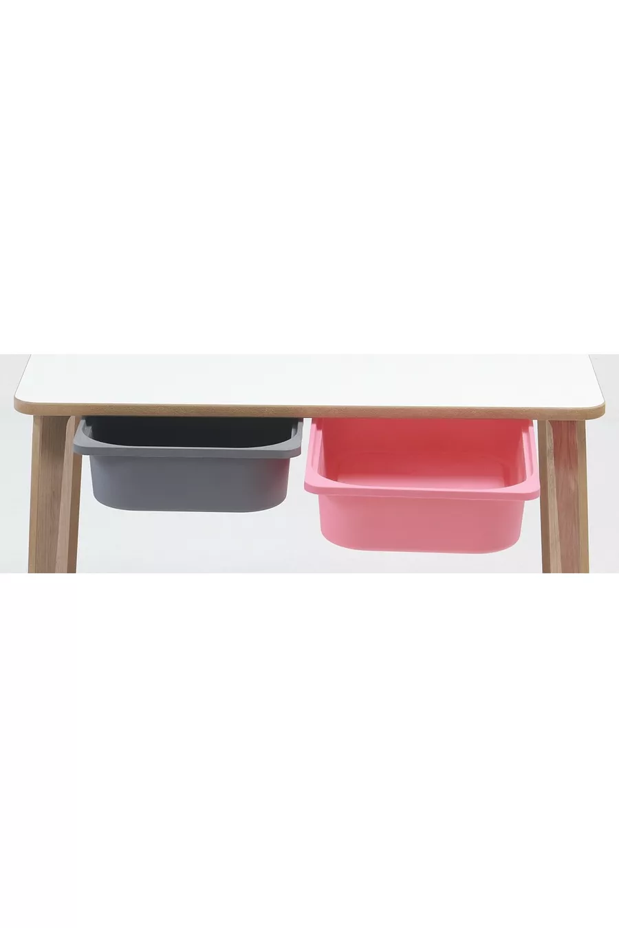 Ensemble Table et Chaises d'Activité pour Enfants en Bois - Motif Nuage, Surface Effaçable à Sec - Avec Tiroir - Rectangulaire