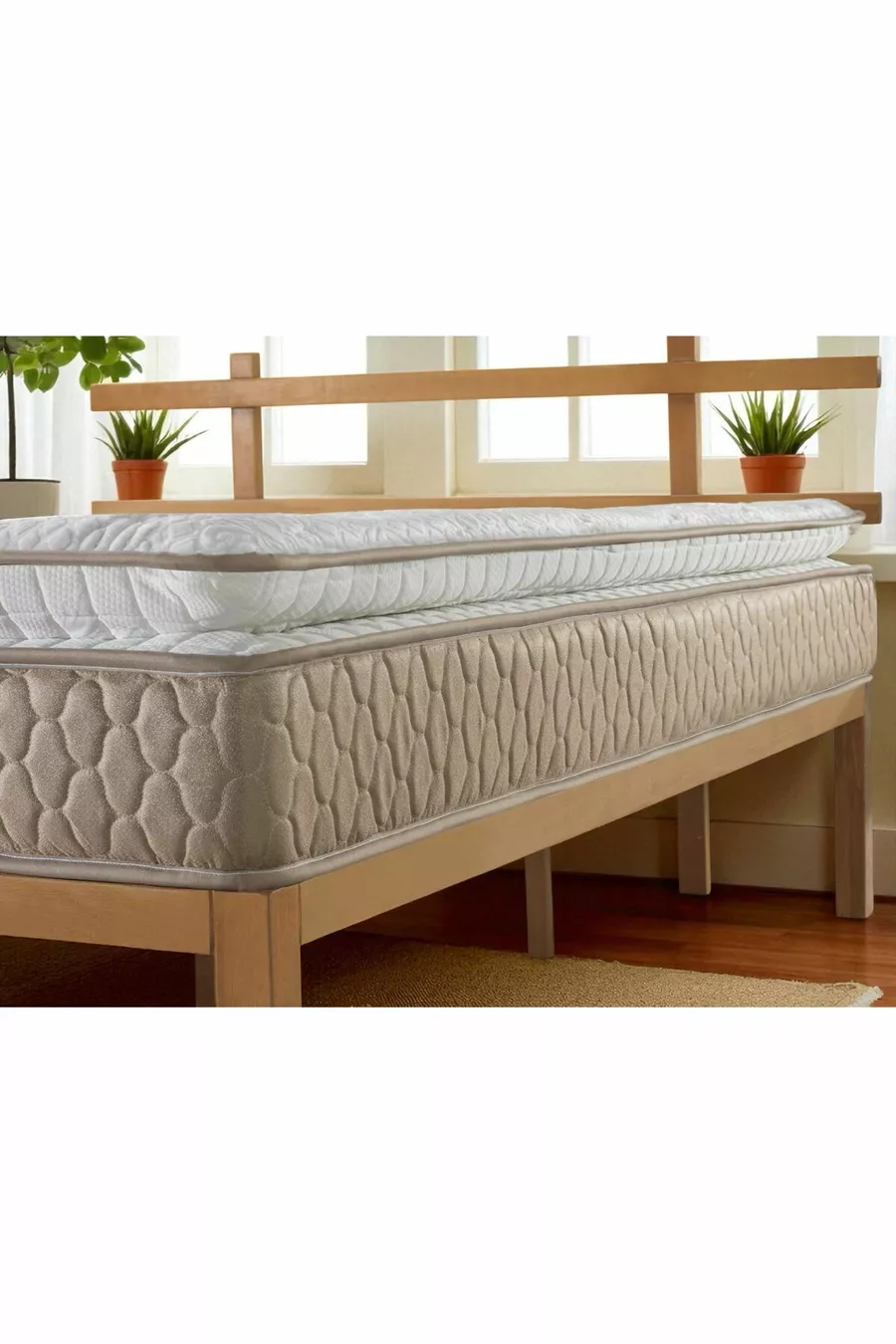 Matelas Ultra Orthopédique avec Soutien Lombaire et Dorsal, Aquapad, Ressorts Ensachés, Tissu en Plume de Lapin