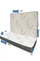Canapé amovible avec fermeture éclair compatible Hemnes, matelas orthopédique en bambou et mousse, cm