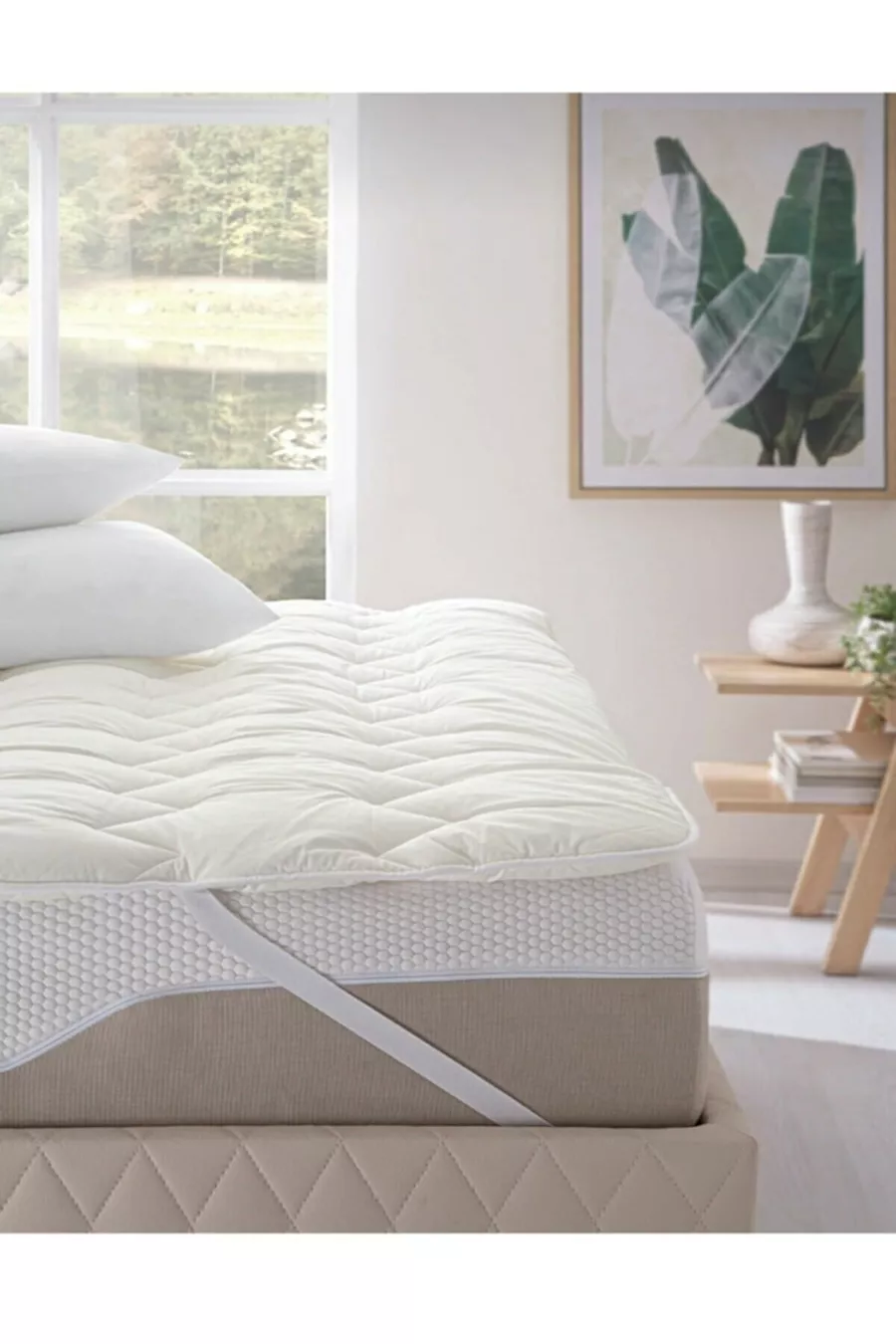 Matelas de sommeil en laine % avec élastique, lavable, rembourrage élevé
