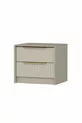 Kale Luxe Soft 2 tiroirs table de chevet avec membrane en travertin