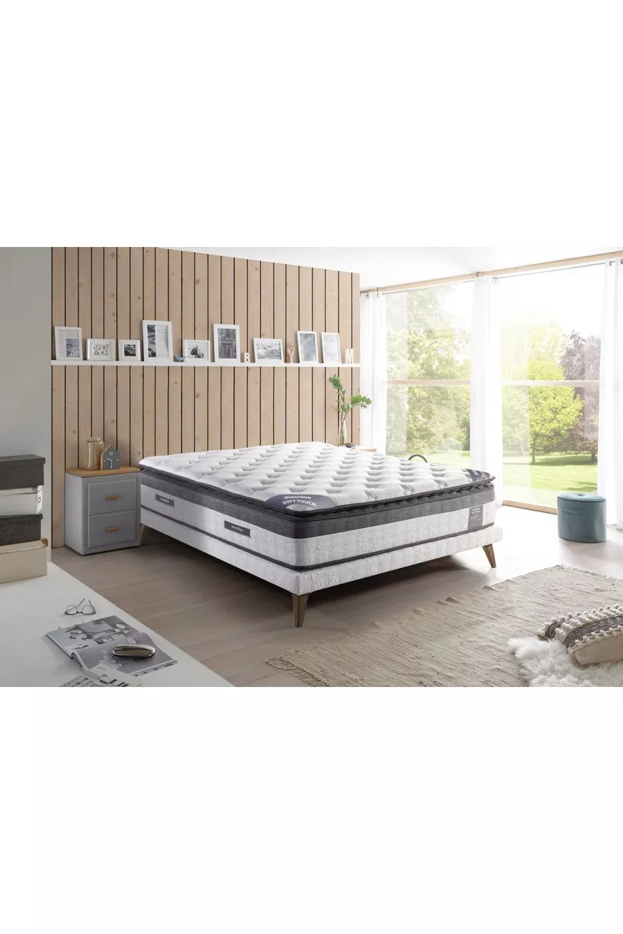 Matelas Orthopédique Complet avec Ressorts Pocket et Coussin en Gel Visco Bıo Night 5 Zones