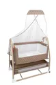 Berceau Royal Anne à Côté avec Tulle, Berceau Panier, Berceau Bascule pour Bébé, Berceau à Côté de la Maman