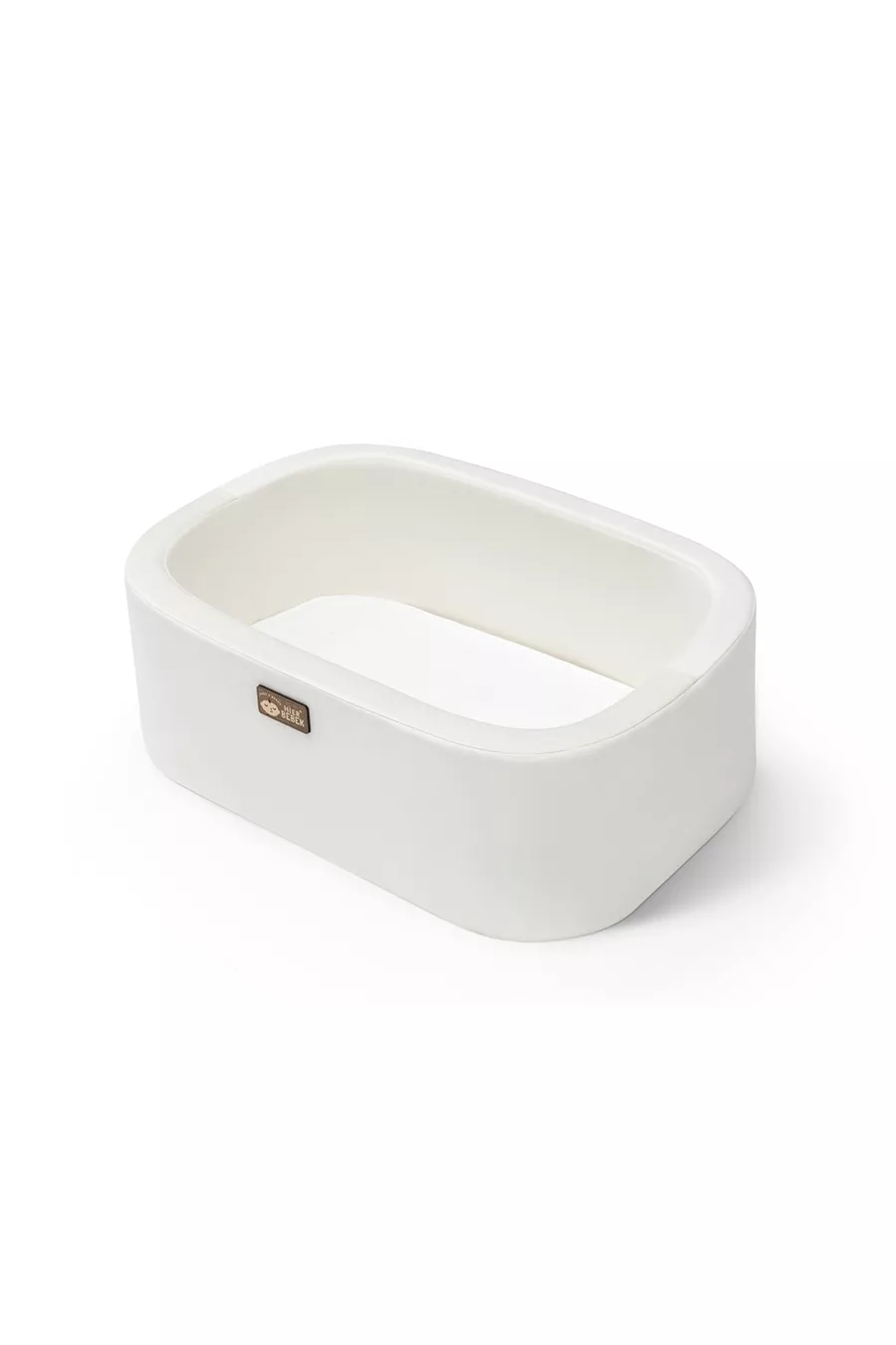 Berceau latéral pour bébé Anne, support doré, panier blanc