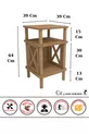 Chevet Castagno Minimaliste en MDF avec Pieds en Bois - Salon - Cuisine - Chambre