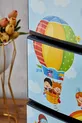 Chevet en plastique à 4 tiroirs avec motif enfant imprimé - pour jouets - panier à jouets