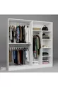 Armoire à vêtements Lucas 4 portes avec double tringle - Ensemble garde-robe blanc  cm
