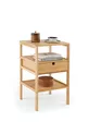 Table de chevet avec tiroirs et étagères en bambou pour chambre à coucher, organisateur commode