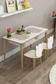 Bureau pour enfant, table de jeu et d'activités, table double avec chaises, usage été et hiver