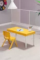 Table d'école maternelle ergonomique et confortable Junior Rectangle pour enfants - Jaune