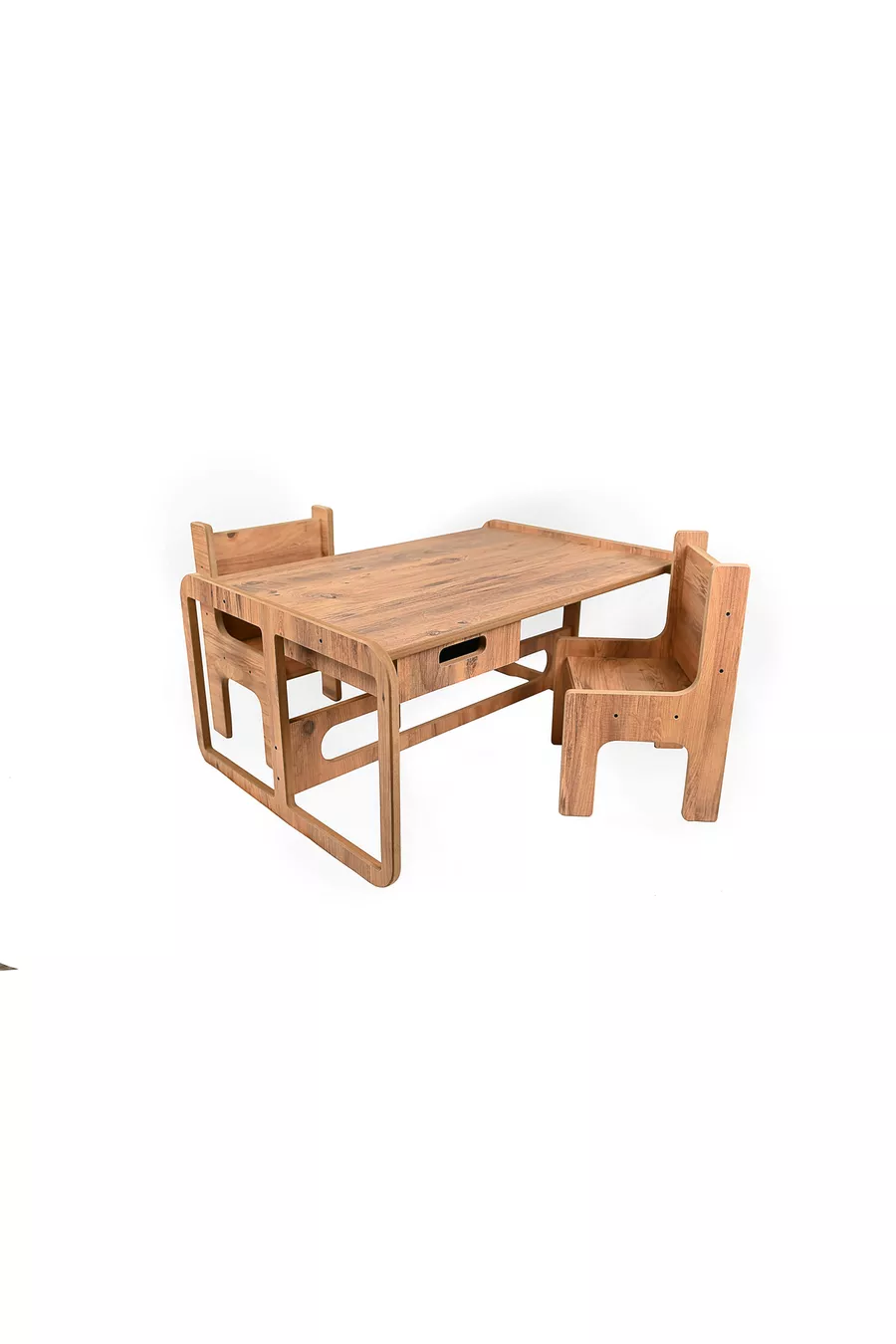 Table de jeu et d'activités pour enfants Industrial Living - Table de travail et de pâte à modeler - 2 chaises - MDF - CM