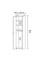 Armoire Blanche Retro-4 à 3 Étagères avec 1 Porte et Tringle