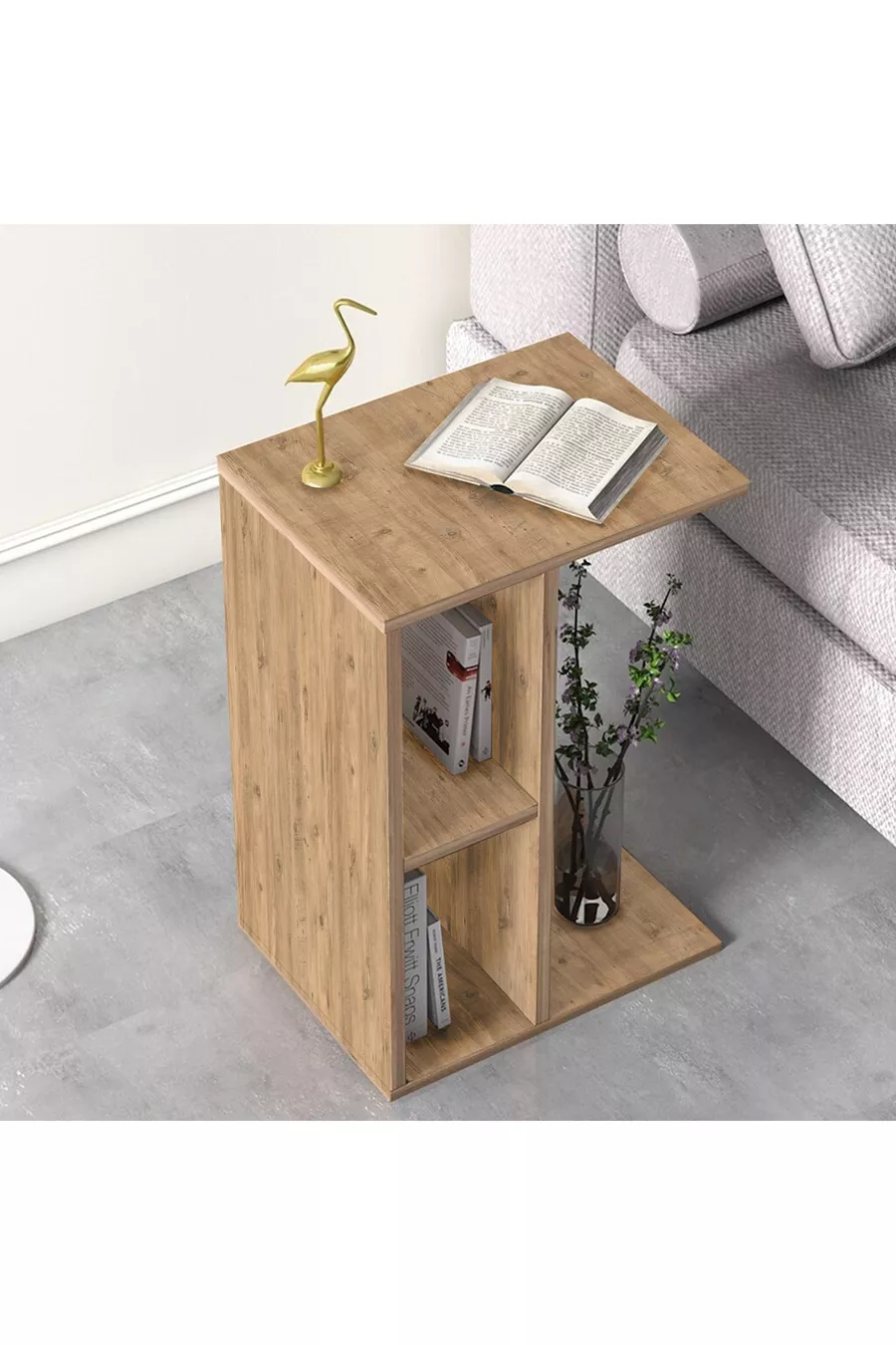 Table de chevet avec étagère, table d'appoint, mobilier
