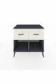 Commode Kronos 2 tiroirs Anthracite-Sapin/Pierre de lune