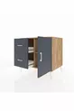 Commode Kronos avec une étagère, 2 tiroirs et une porte, pin-anthracite