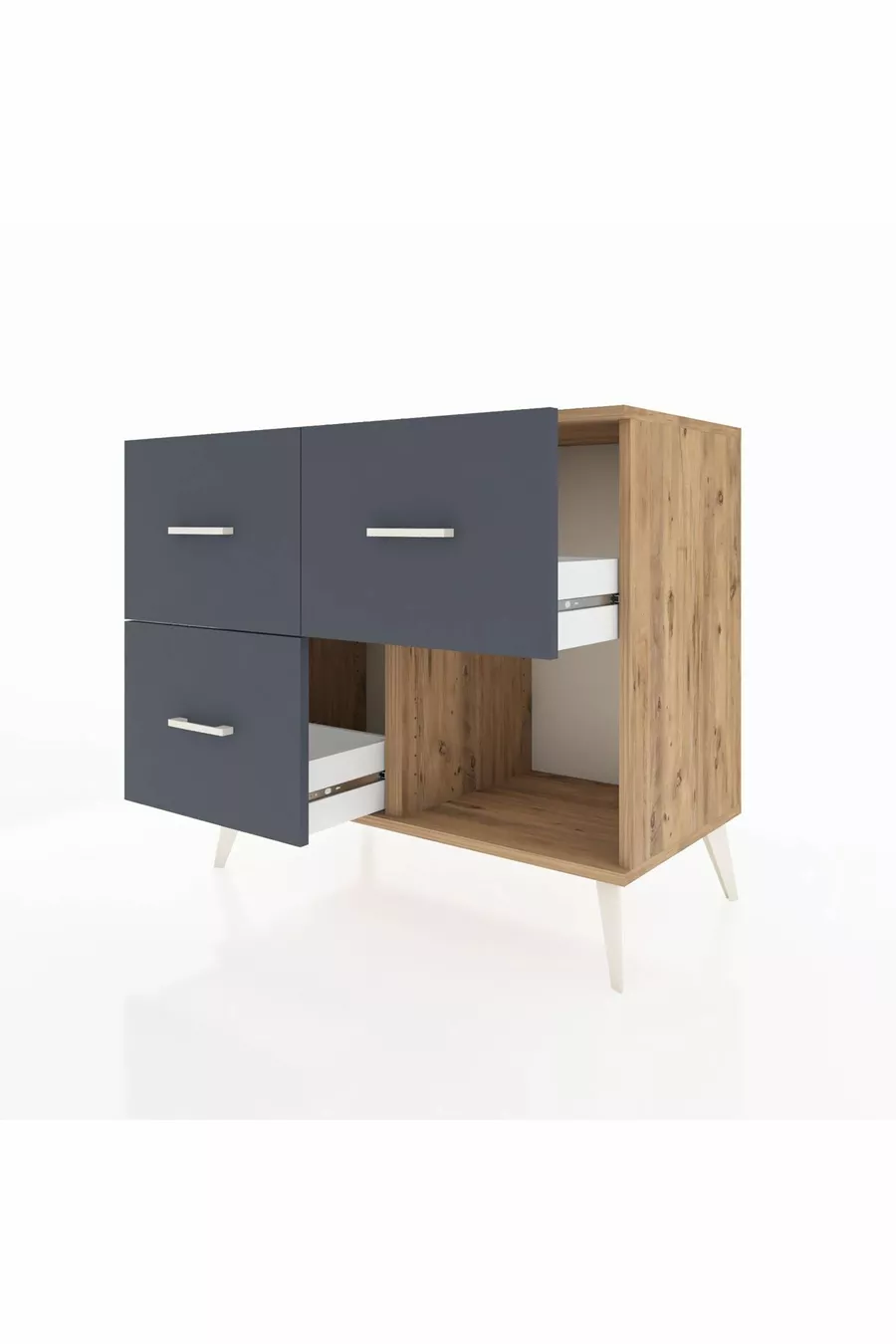 Commode Hyperion 3 tiroirs Pin-Pin/Anthracite