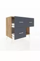 Commode Hyperion 3 tiroirs Pin-Pin/Anthracite