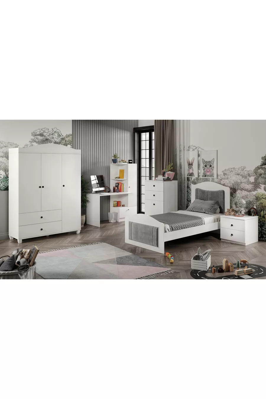CHAMBRE JEUNE TORINO, BUREAU ET BIBLIOTHÈQUE