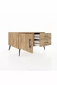 Commode Kronos avec une étagère, 2 tiroirs et une porte, pin sur pin
