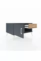 Commode Kronos avec une seule étagère, un tiroir et une porte, Anthracite-Anthracite/Pin