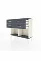 Commode Arges 4 tiroirs Pierre de lune-Anthracite